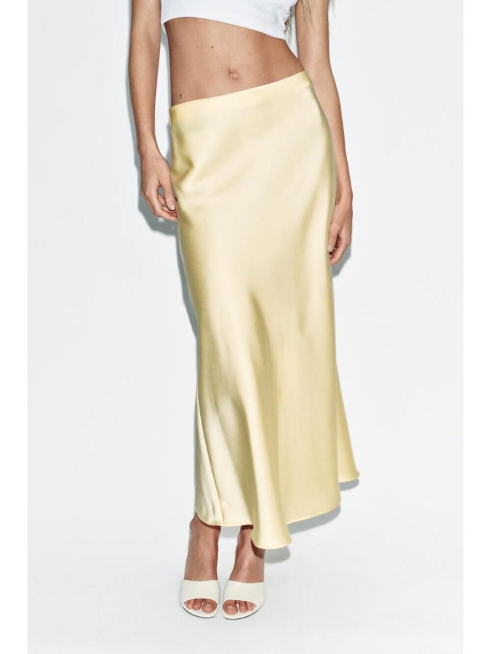 ZARA SATIN MIDI SKIRT
